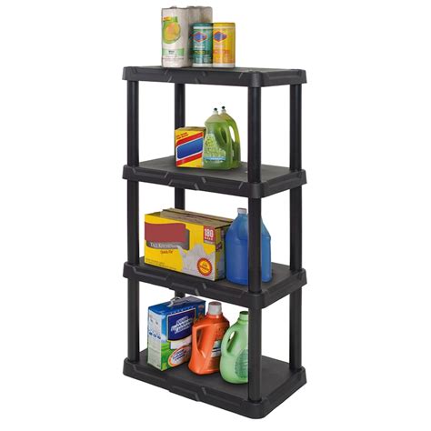 Four adjustable wire grid <strong>shelves</strong> can support up to 1,500 lbs. . Plastic shelving at lowes